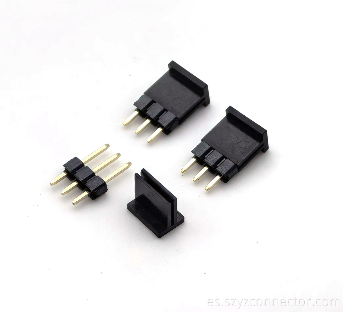 Conector del encabezado de tono de 2.54 mm de 2.54 mm una fila única recta sq0.64 mm h: 2.5 mm 1*3p 2.54mm Pitch Pin header Connector Single Row Straight SQ0.64mm H:2.5mm 1*3P